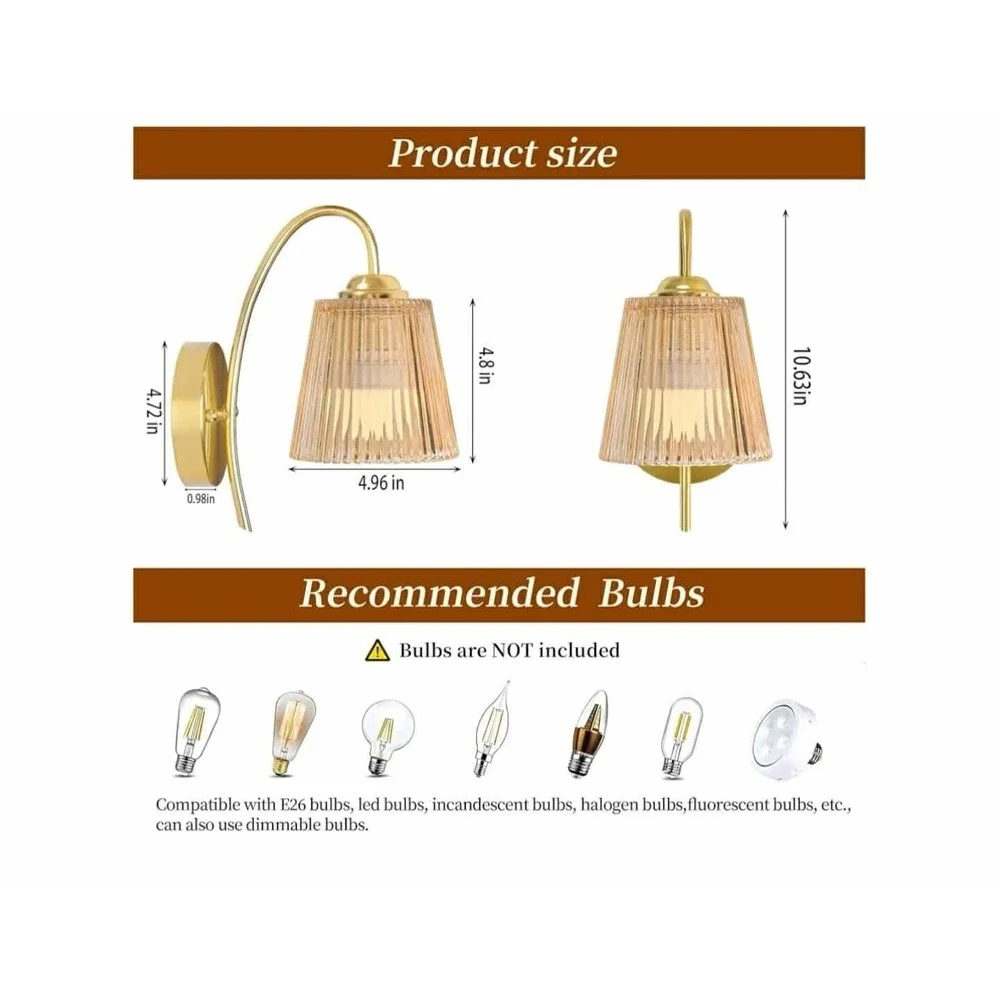 vintage battery operated wall‎ sconce With Flower Lampshade